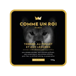 Comme Un Roi – Terrine Sans Céréales Ajoutées au Poulet et aux Légumes Chien 150 gr