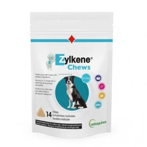 Complément alimentaire « Zylkene Chew » (Dosage : 225 mg) – Vetoquinol J’ai plus de croquettes