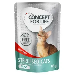 Concept for Life Sterilised Cats en sauce bœuf sans céréales