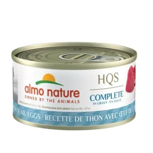 Conserve pour chat, Hqs Complete, Thon avec oeuf de caille en sauce, Almo Nature 70g