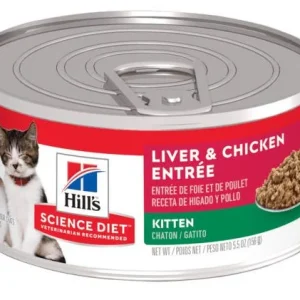 Conserve pour chaton, entrée de foie et de poulet, Science Diet Hill’s