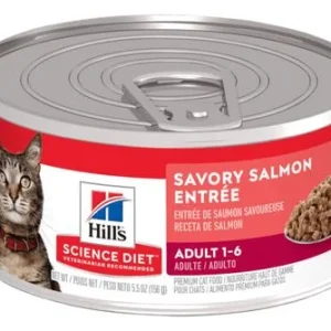 Conserve pour chats adultes 1-6, entrée de saumon, Science Diet 156g (5.5oz)