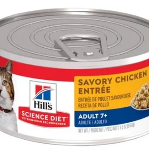 Conserve pour chats adultes 7+ entrée de poulet, Science Diet 2.9oz