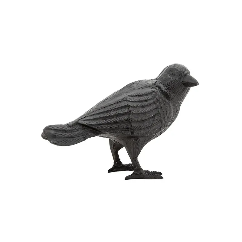 Corbeau en fonte noire – – 22 x 10 x 14 Type: Animaux décoratifs