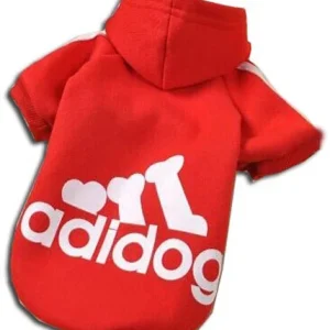 Coton ouaté Adidog rouge (XS à 9XL)