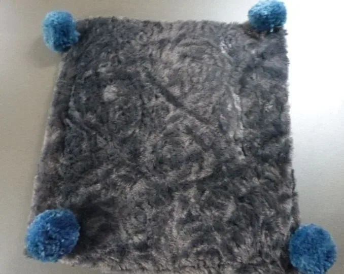 couchage chat – Coussin pour chat gris et bleu KIRIOL fr