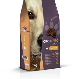 Croc Pro - Croquettes Adulte au Poulet pour Chiens - 15Kg