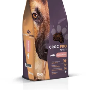 Croc Pro - Croquettes Adulte au Saumon pour Chiens - 15Kg