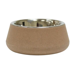 Croci - Bol en Bamboo et Acier TIERRA Beige pour Chien