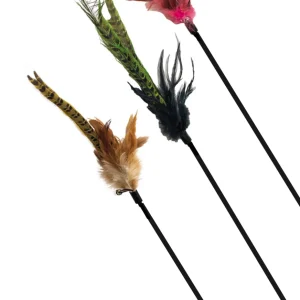 Croci - Jouet Canne avec Plumes pour Chats - 47cm