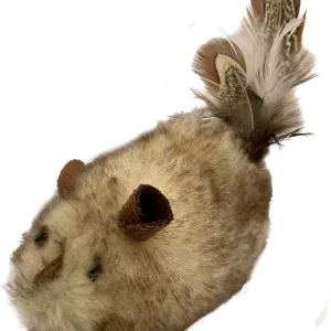 Croci - Jouet Mouse Grincer Plumes pour Chats - 8cm