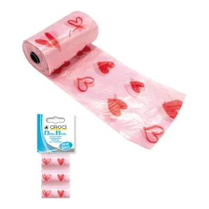 Croci - Sacs Ramasse-crottes Hearts pour Chiens - 3x20 pcs