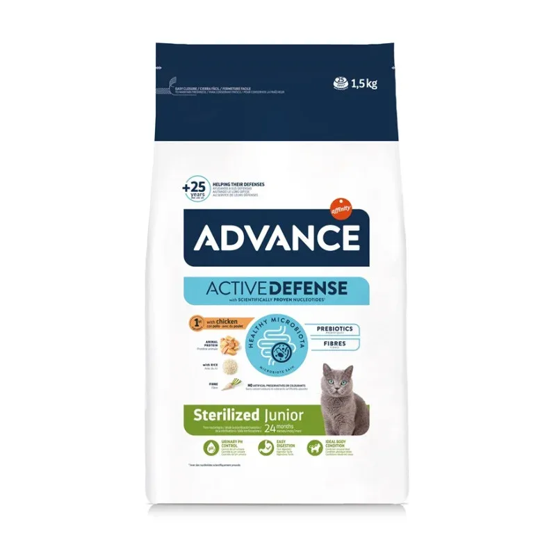 Croquettes chat Junior stérilisé – Advance Active Defense Poulet