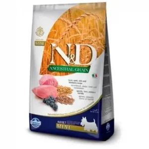 Croquettes Farmina ND Dog Ancestral Grain Mini pour chiens à l’agneau
