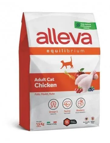 Croquettes Poulet Adulte Chat (1.5 kg) – Alleva Equilibrium J’ai plus de croquettes