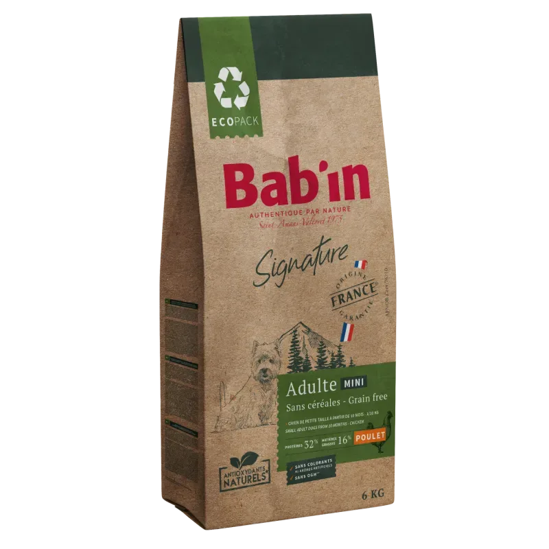 Croquettes Sans Céréales Petits chiens sensibles Mini Babin ?