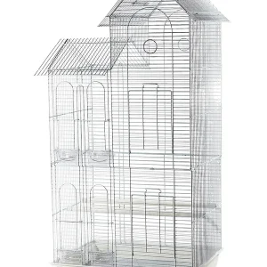 DAYANG Cage Voliere Betula Blanc pour Oiseaux