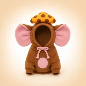 Déguisement souris rose et marron petit chien