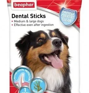 Dental Sticks bâtonnets dentaires grand chien (7 sticks) – Beaphar J’ai plus de croquettes