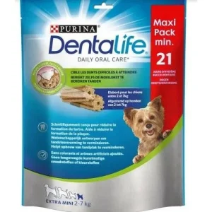Dentalife extra mini 21 bâtonnets (207 g) – Purina Dentalife J’ai plus de croquettes