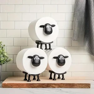 Dérouleur de Papier Toilette – 3 Porte – Papier Toilette en Forme d’Animaux Mignons