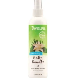 Désodorisant poudre de bébé pour chiens, 8 oz, TropiClean