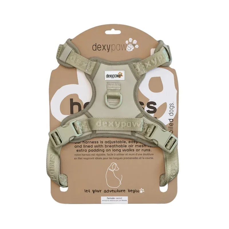 DEXYPAWS Harnais Imperméable Vert Sauge M