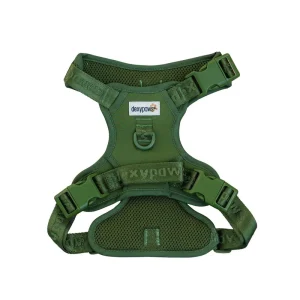 DEXYPAWS Harnais Sans Traction Vert Camouflage XS