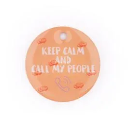 Dinbeat Qr Plaque Keep Calm Identification Animal de Compagnie – France