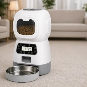 Distributeur de croquettes pour chien programmable