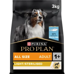 Dog All Size Adult Light/Sterilised Poisson blanc