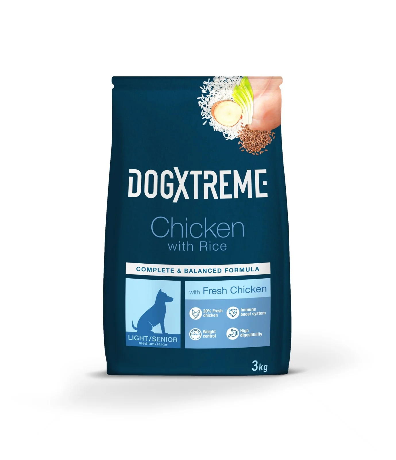 DogXtreme - Croquettes Light Senior au Poulet Frais pour Chien