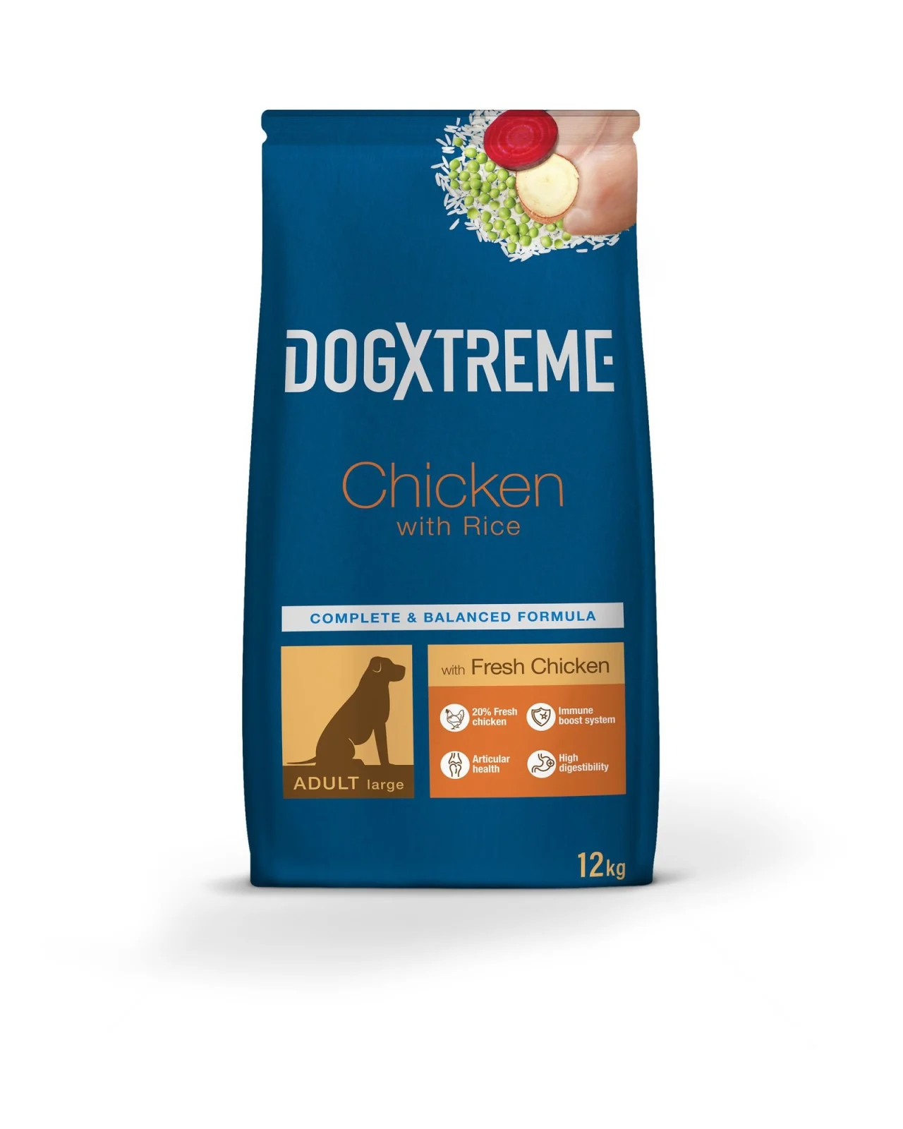 DogXtreme - Croquettes Maxi Adulte au Poulet Frais pour Chien - 12Kg
