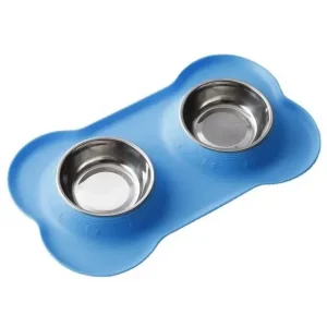 Doubles gamelles anti-dérapante pour chien