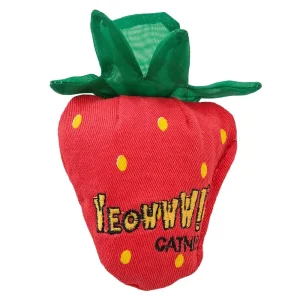 Ducky World – Fraise – Jouet d’Herbe à Chat, Rouge