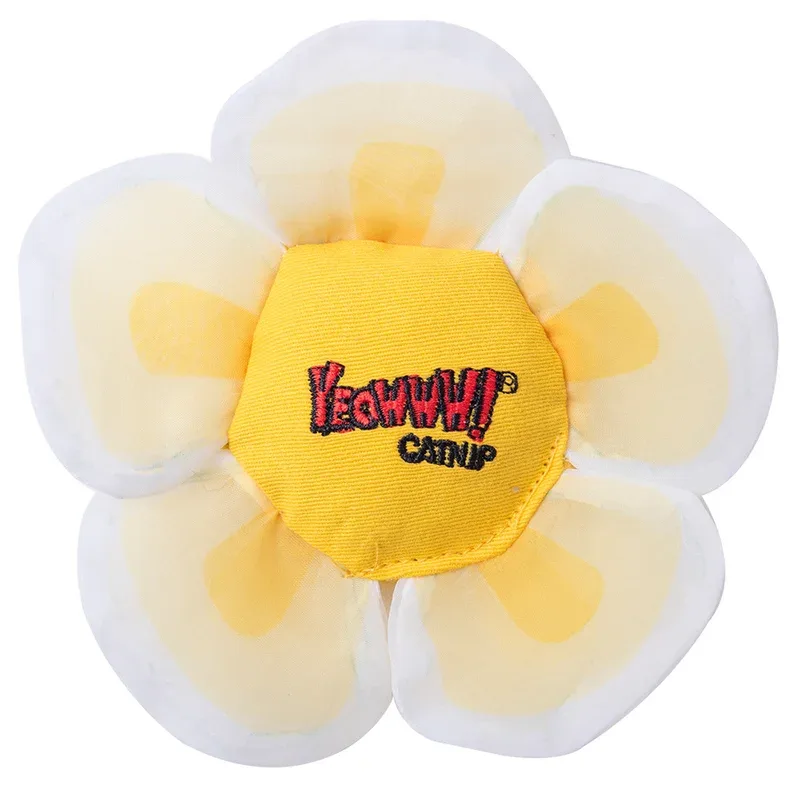 Ducky World – Marguerite – Jouet d’Herbe à Chat, Blanches