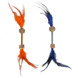 Duo de jouets Boleo Bâton pour chat – Flamingo J’ai plus de croquettes