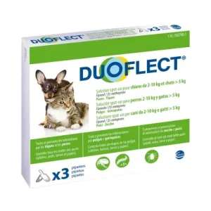 DUOFLECT® solution pour spot-on pour chiens de 2-10 kg et chats >5 kg – 3 pipettes Animal