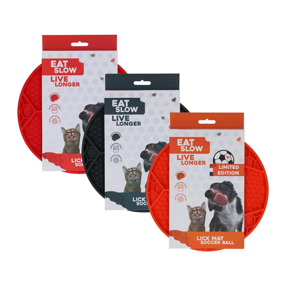 Eat Slow Live Longer Tapis de Léchage Football