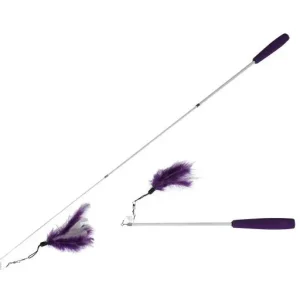Ebi Canne à pêche télescopique avec plume lilas pour chat – France