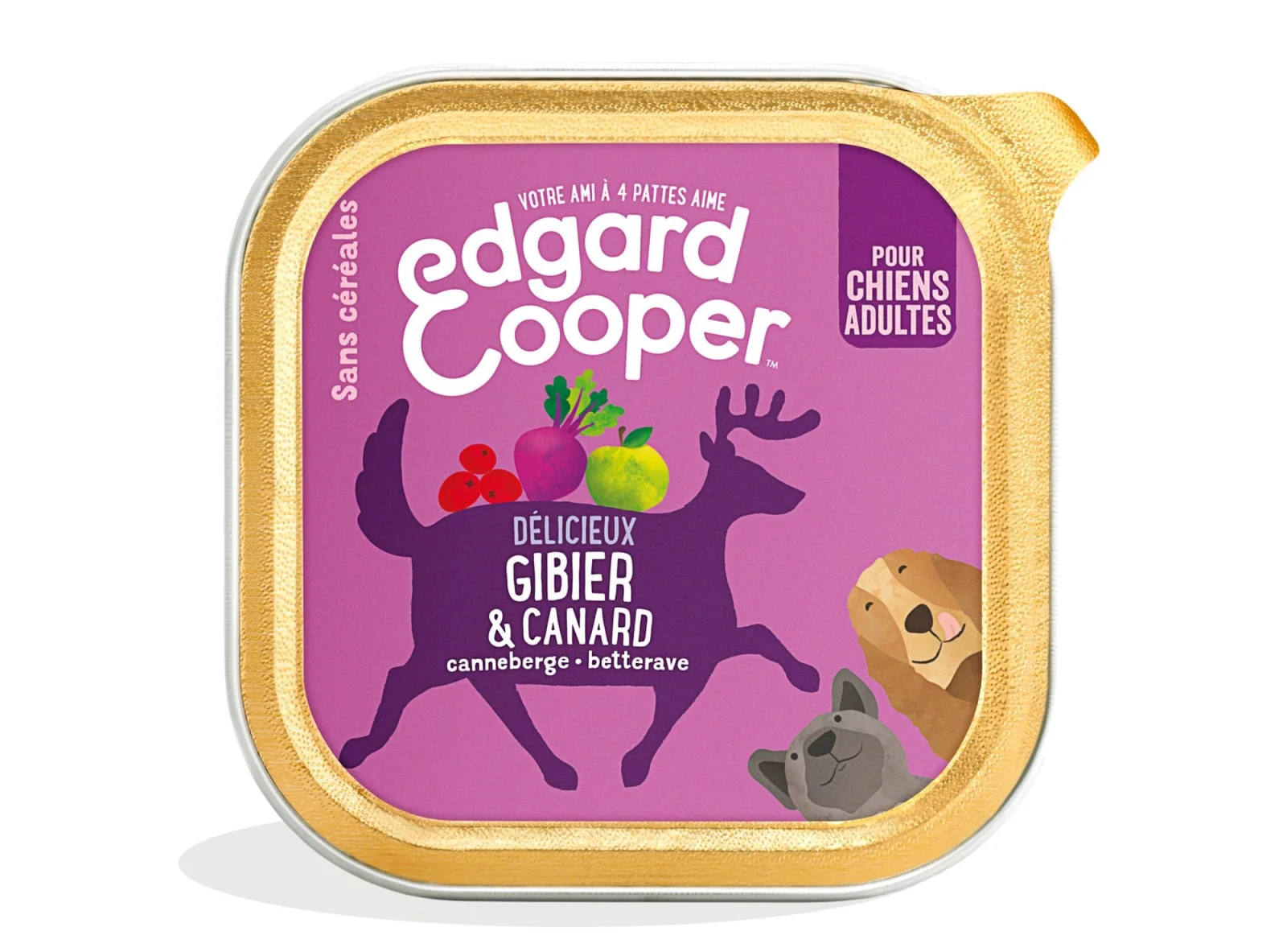 Edgard & Cooper - Barquette au Canard et Gibier pour Chien - 300g