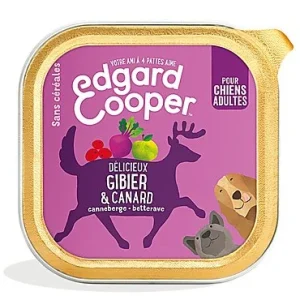 Edgard & Cooper - Barquette au Gibier et Canard pour Chien - 150g