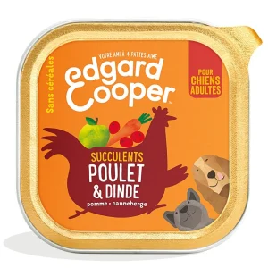 Edgard & Cooper - Barquette au Poulet et Dinde pour Chien - 150g