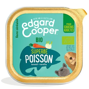 Edgard & Cooper - Barquette BIO au Poisson avec Carottes et Fenouil pour Chien - 100g