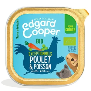 Edgard & Cooper - Barquette BIO au Poulet et Poisson pour Chiot - 100g