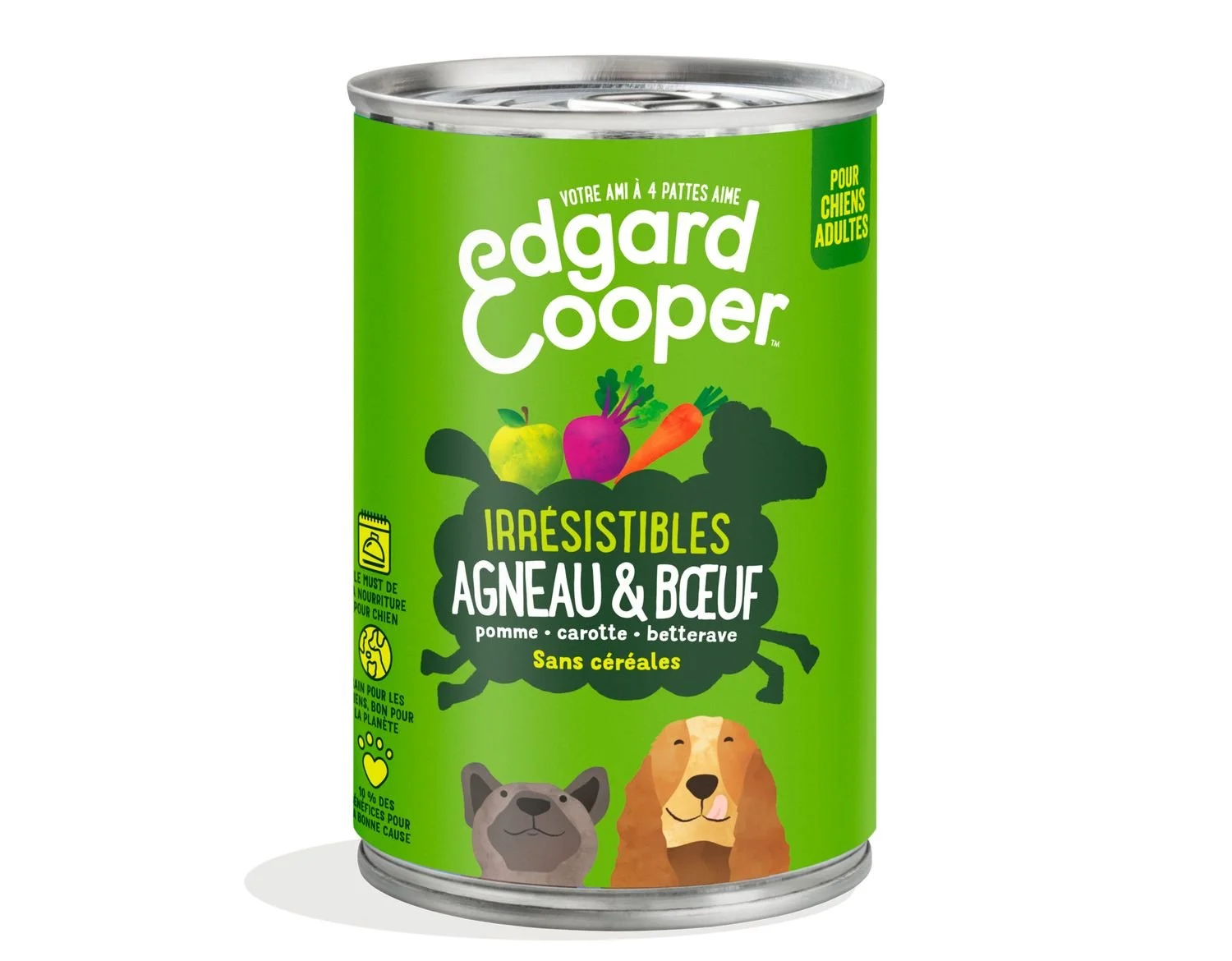 Edgard & Cooper - Boîte à l'Agneau et Bœuf pour Chien - 400g