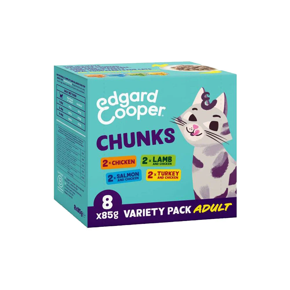 Edgard & Cooper Chat Adulte - Morceaux en sauce en paquet multiple