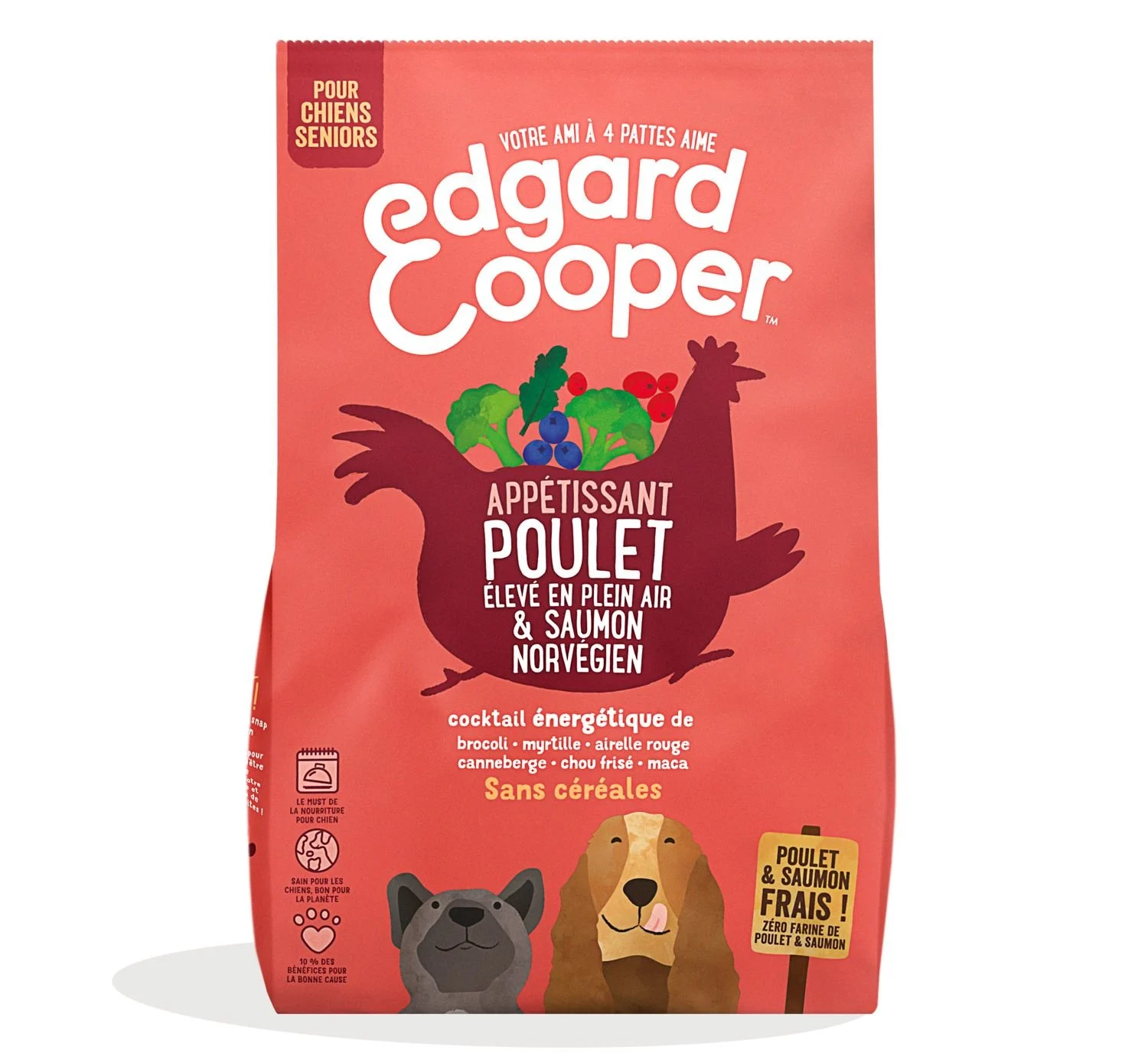 Edgard & Cooper - Croquettes au Poulet et Saumon pour Chien - 2,5Kg