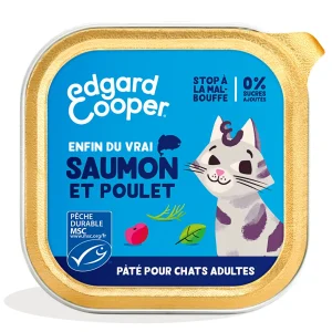 Edgard & Cooper - Pâtée au Saumon et Poulet pour Chat - 85g