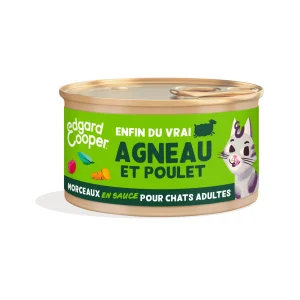 Edgard & Cooper - Pâtée Morceaux en Sauce au Poulet et Agneau pour Chat - 85g